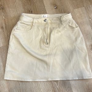 Size 8 Wilfred cream wash denim skirt, brand new without tags.